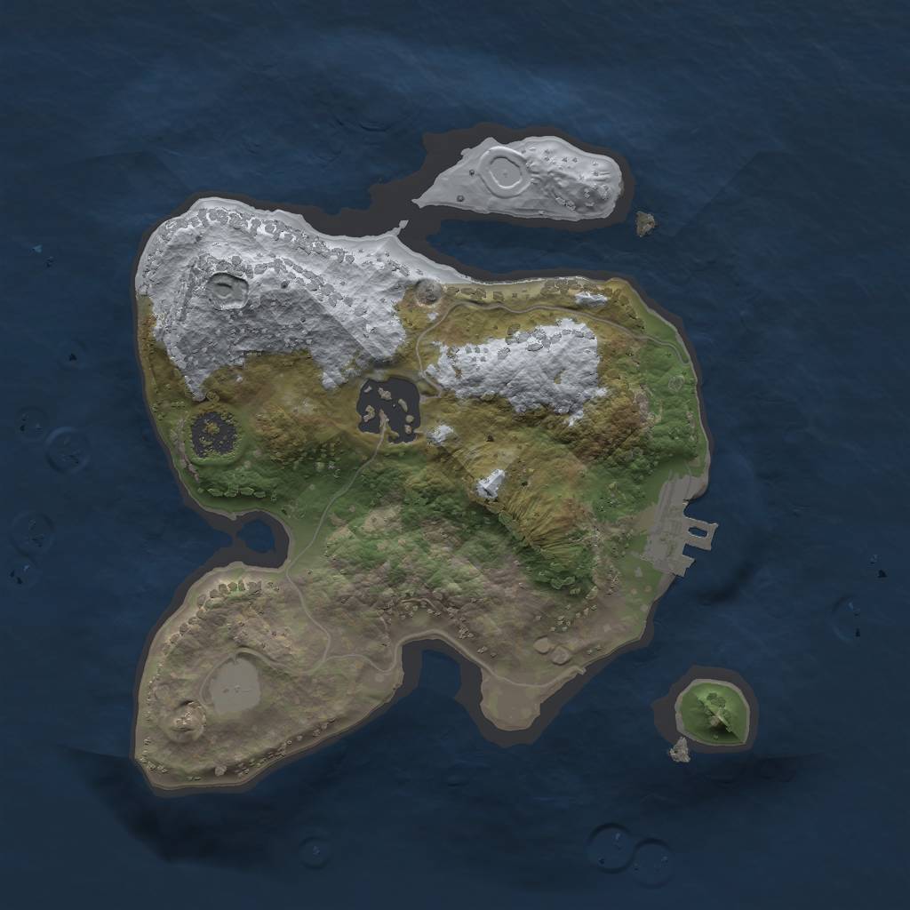 Rust Map: Procedural Map, Size: 2000, Seed: 62654198, 5 Monuments