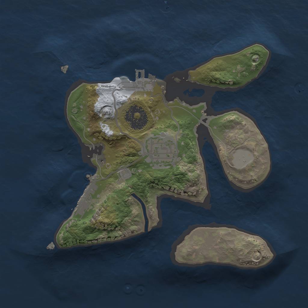 Rust Map: Procedural Map, Size: 2000, Seed: 1755944562, 6 Monuments