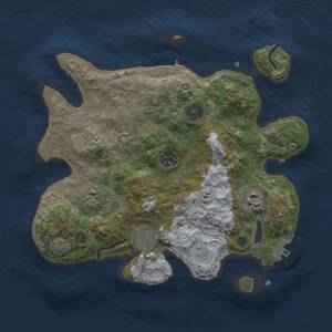 Thumbnail Rust Map: Procedural Map, Size: 3000, Seed: 1744011825, 12 Monuments