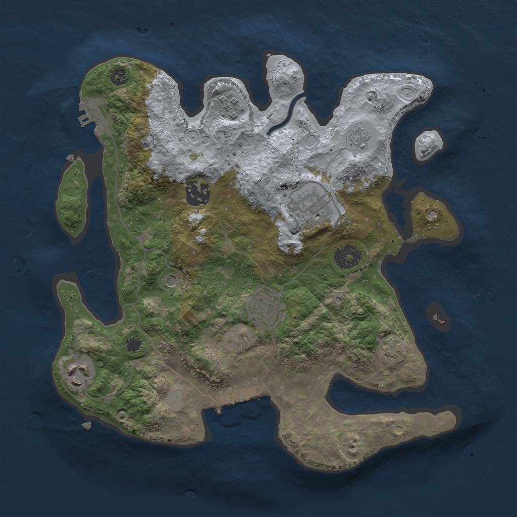 Rust Map: Procedural Map, Size: 3000, Seed: 89263, 13 Monuments