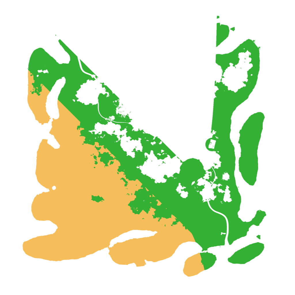 Biome Rust Map: Procedural Map, Size: 3500, Seed: 81513051
