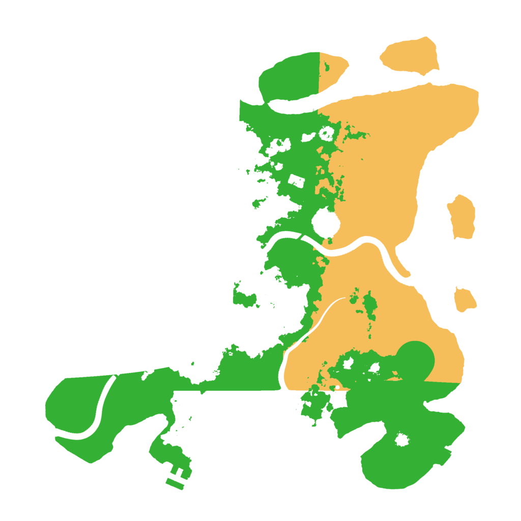 Biome Rust Map: Procedural Map, Size: 3500, Seed: 46579