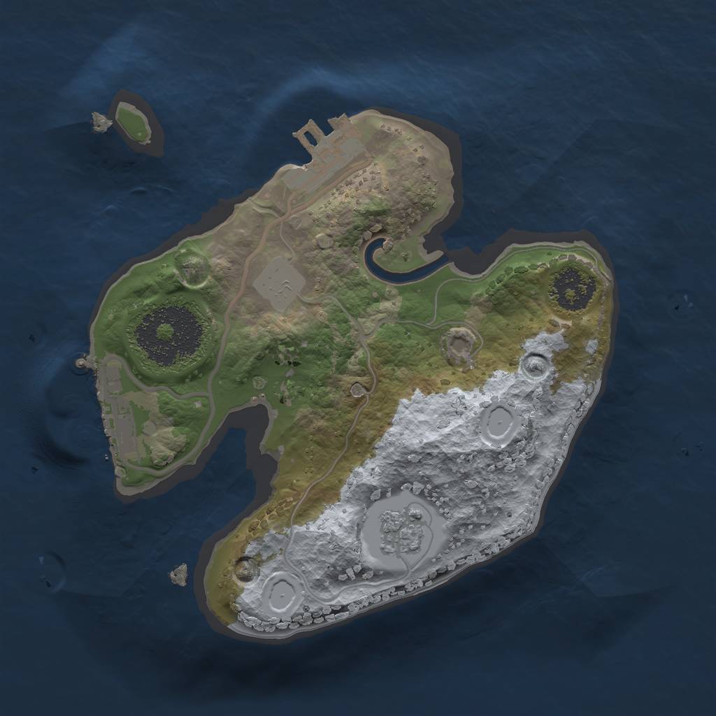 Rust Map: Procedural Map, Size: 1750, Seed: 982061042, 6 Monuments