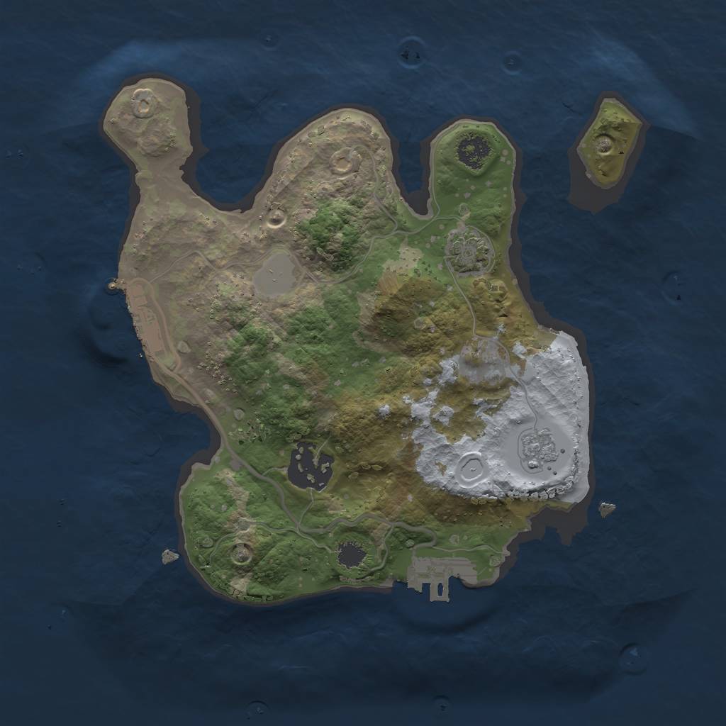 Rust Map: Procedural Map, Size: 2300, Seed: 122521, 8 Monuments