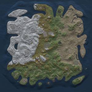 Thumbnail Rust Map: Procedural Map, Size: 4500, Seed: 912131655, 19 Monuments