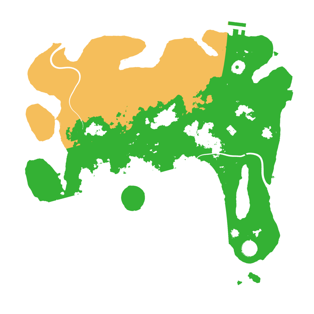 Biome Rust Map: Procedural Map, Size: 3500, Seed: 80276193