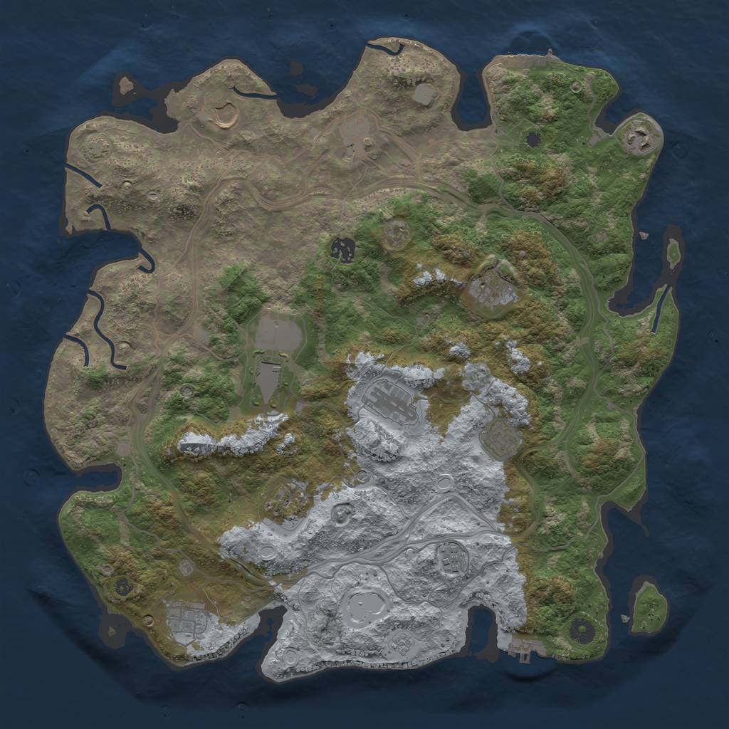 Rust Map: Procedural Map, Size: 4250, Seed: 156977188, 19 Monuments