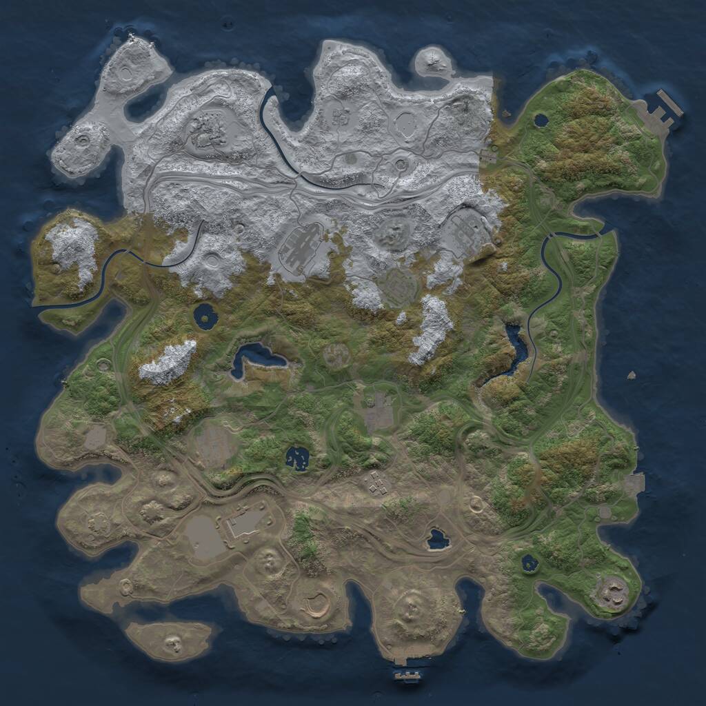Rust Map: Procedural Map, Size: 4300, Seed: 96277295, 17 Monuments