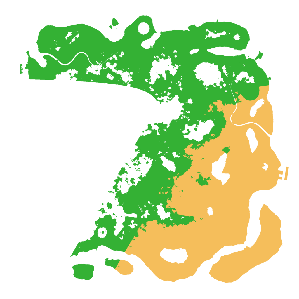 Biome Rust Map: Procedural Map, Size: 4500, Seed: 1864046546