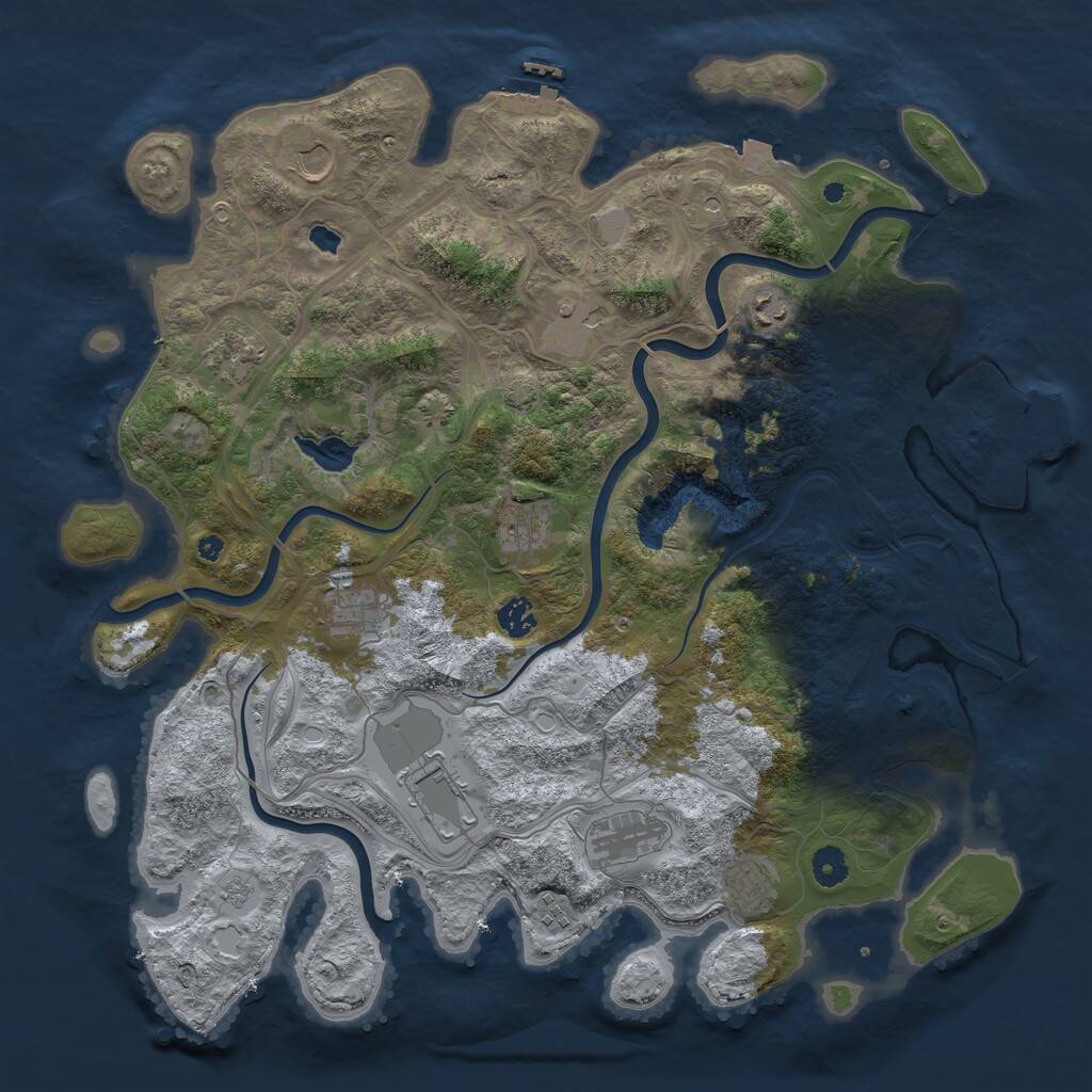Rust Map: Procedural Map, Size: 4300, Seed: 15020907, 17 Monuments