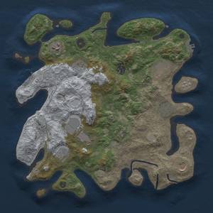 Thumbnail Rust Map: Procedural Map, Size: 3500, Seed: 1080297211, 18 Monuments