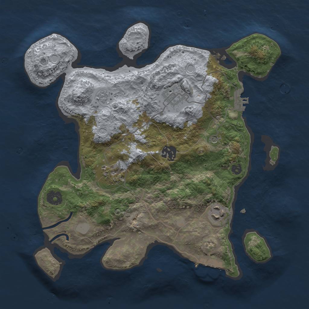Rust Map: Procedural Map, Size: 3000, Seed: 22062023, 11 Monuments
