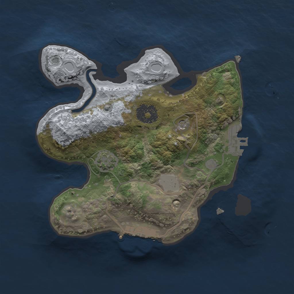Rust Map: Procedural Map, Size: 2100, Seed: 648252, 7 Monuments