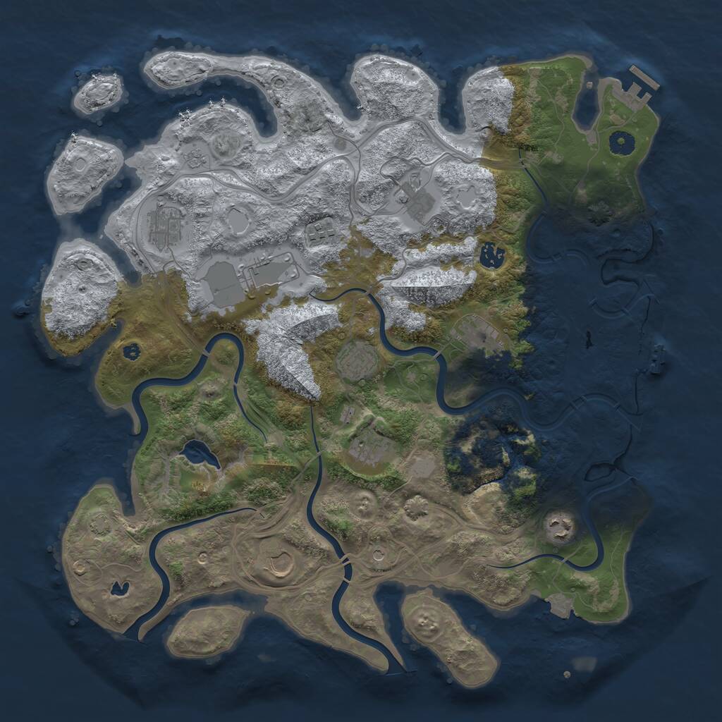 Rust Map: Procedural Map, Size: 4250, Seed: 22062023, 16 Monuments
