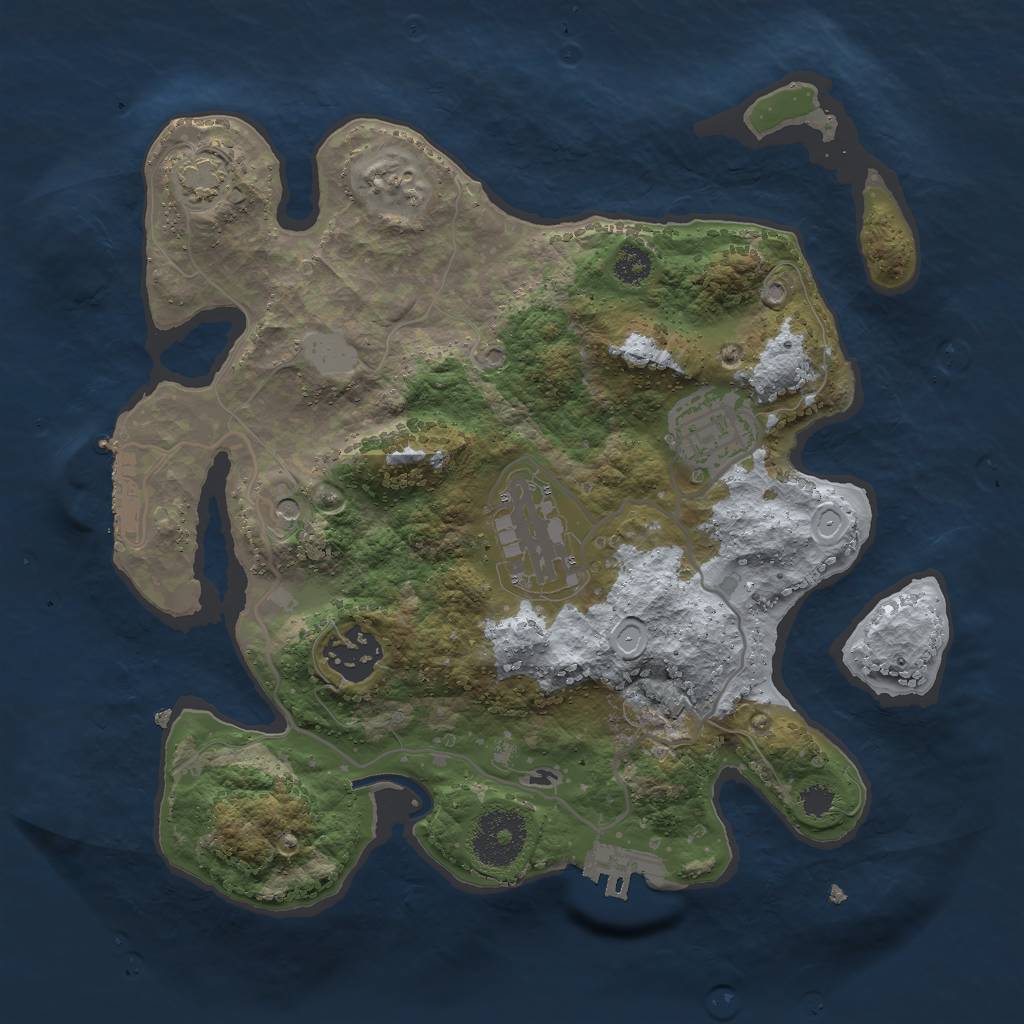 Rust Map: Procedural Map, Size: 2800, Seed: 1089043187, 10 Monuments