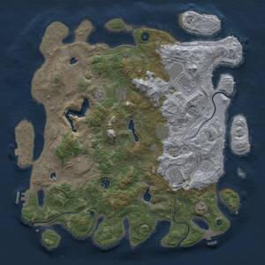 Thumbnail Rust Map: Procedural Map, Size: 4500, Seed: 356182055, 14 Monuments