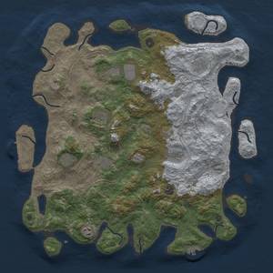 Thumbnail Rust Map: Procedural Map, Size: 4500, Seed: 356182055, 17 Monuments