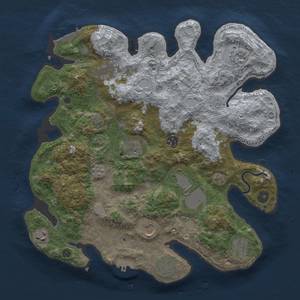 Thumbnail Rust Map: Procedural Map, Size: 3750, Seed: 80519092, 18 Monuments