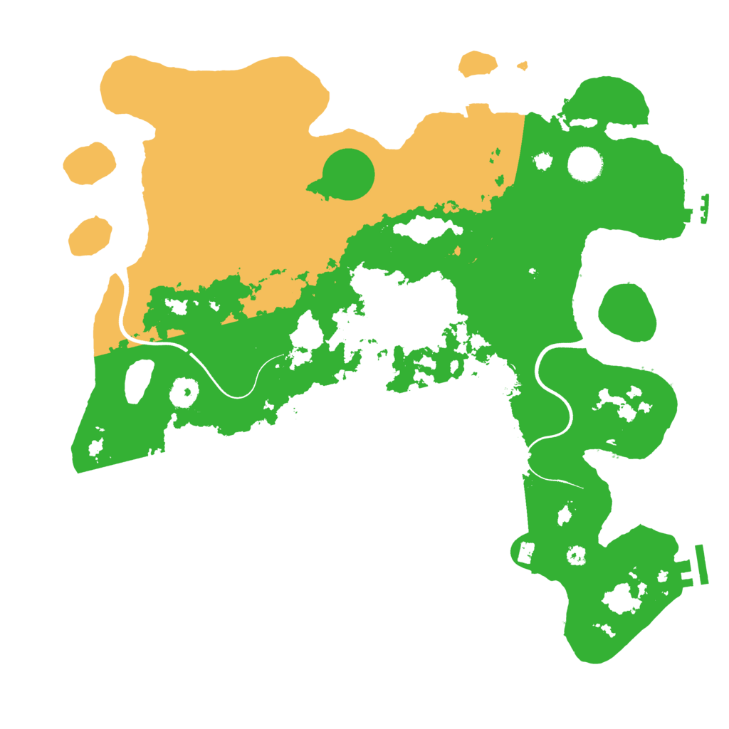 Biome Rust Map: Procedural Map, Size: 3700, Seed: 20280461