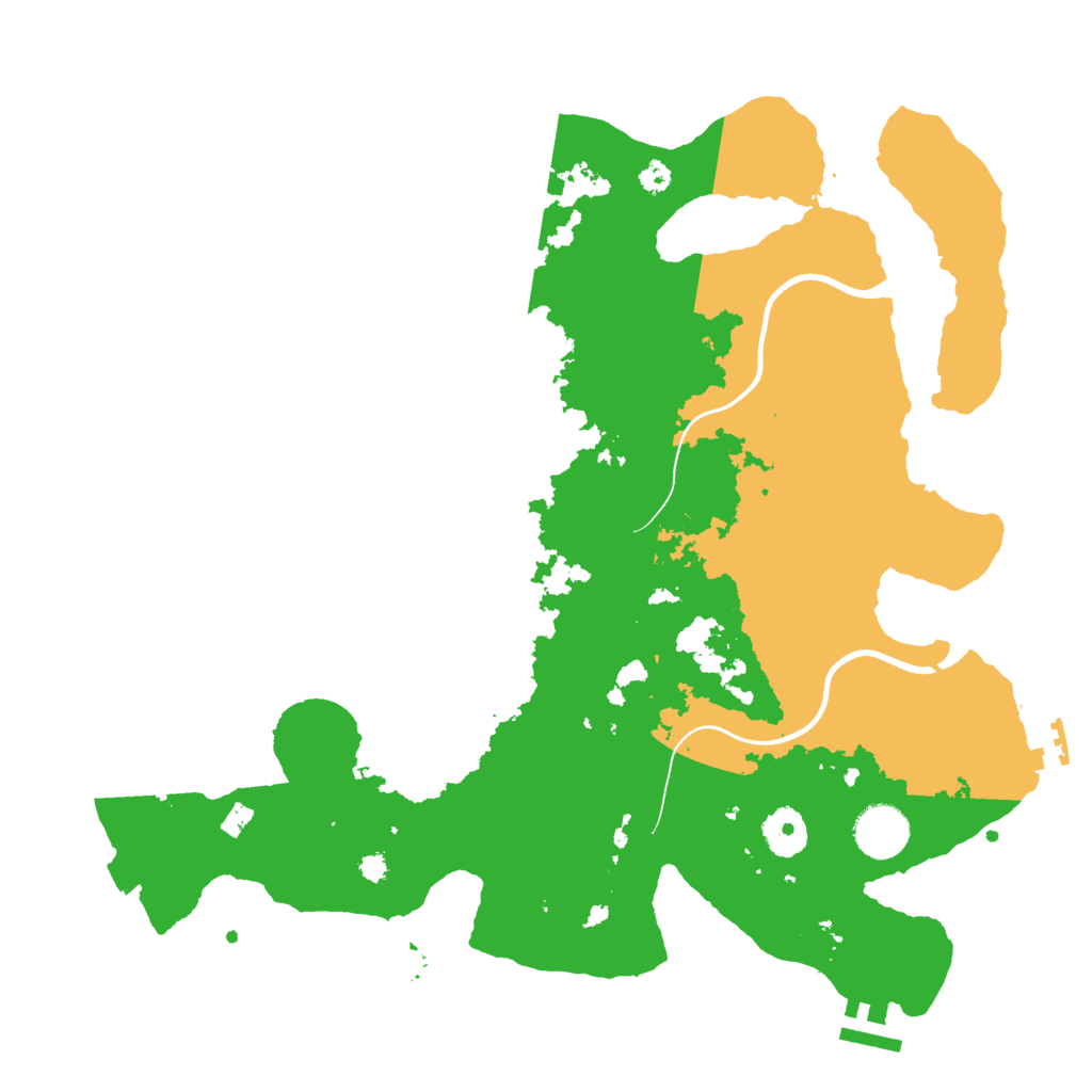 Biome Rust Map: Procedural Map, Size: 3550, Seed: 13816009
