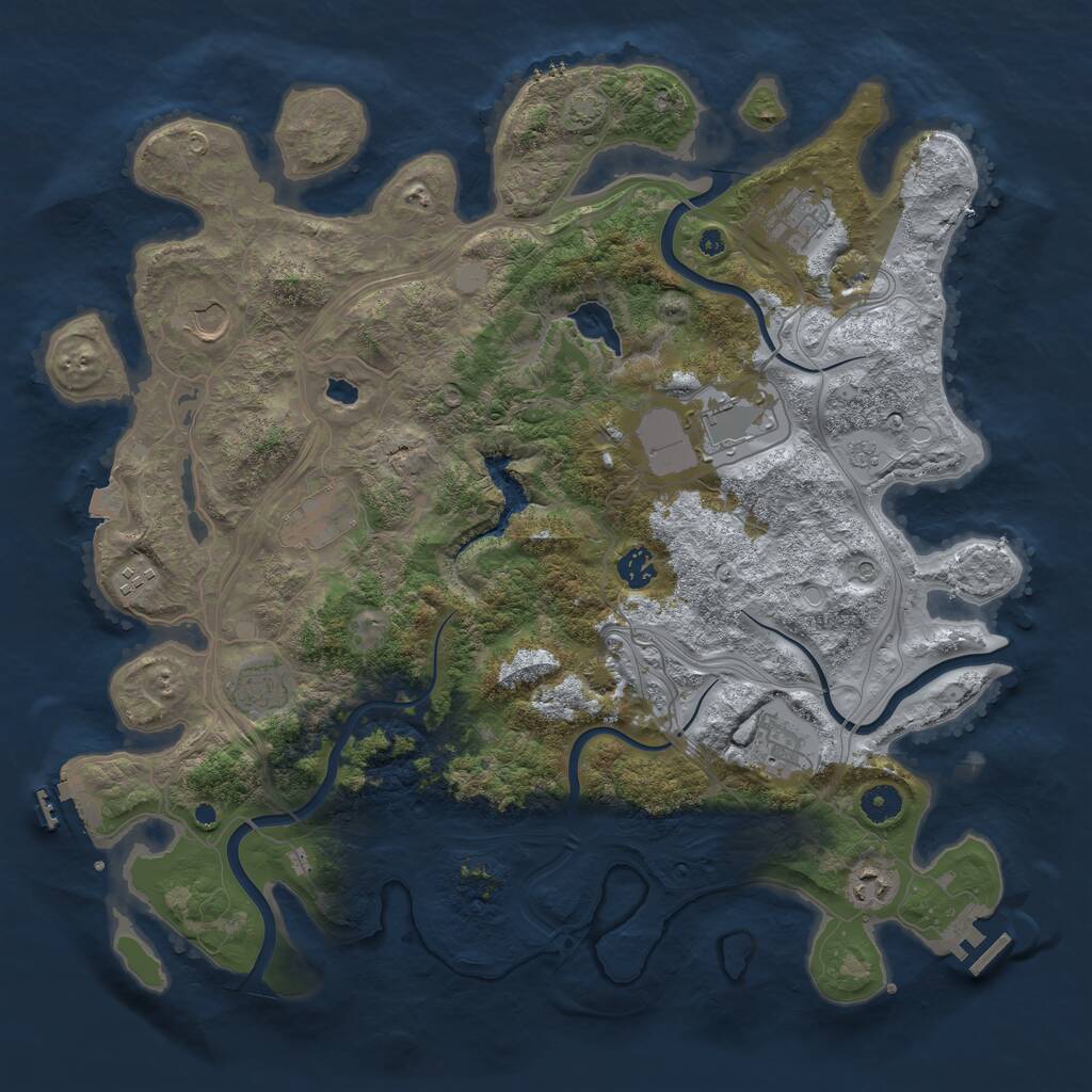 Rust Map: Procedural Map, Size: 4250, Seed: 99205367, 15 Monuments