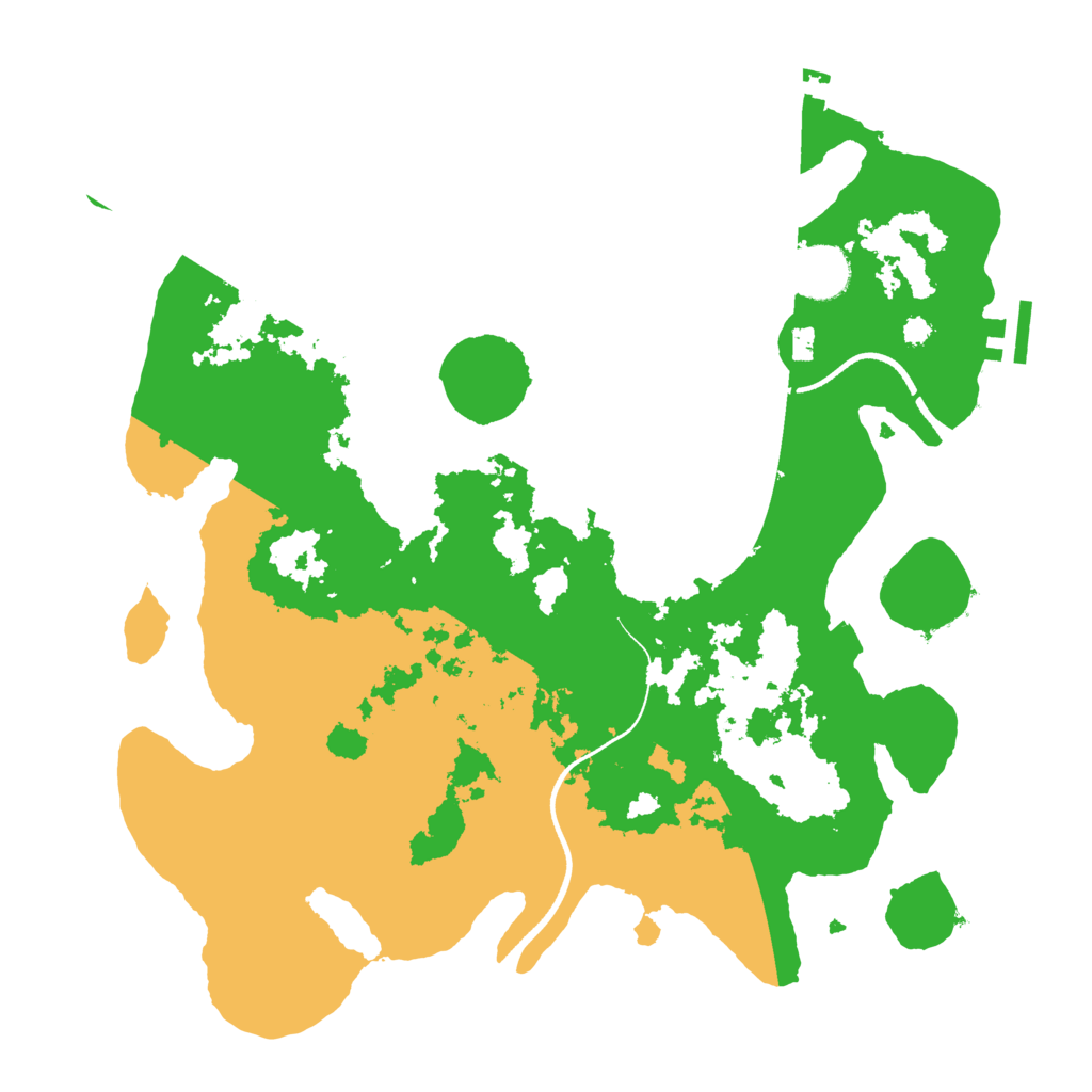Biome Rust Map: Procedural Map, Size: 3500, Seed: 16163165