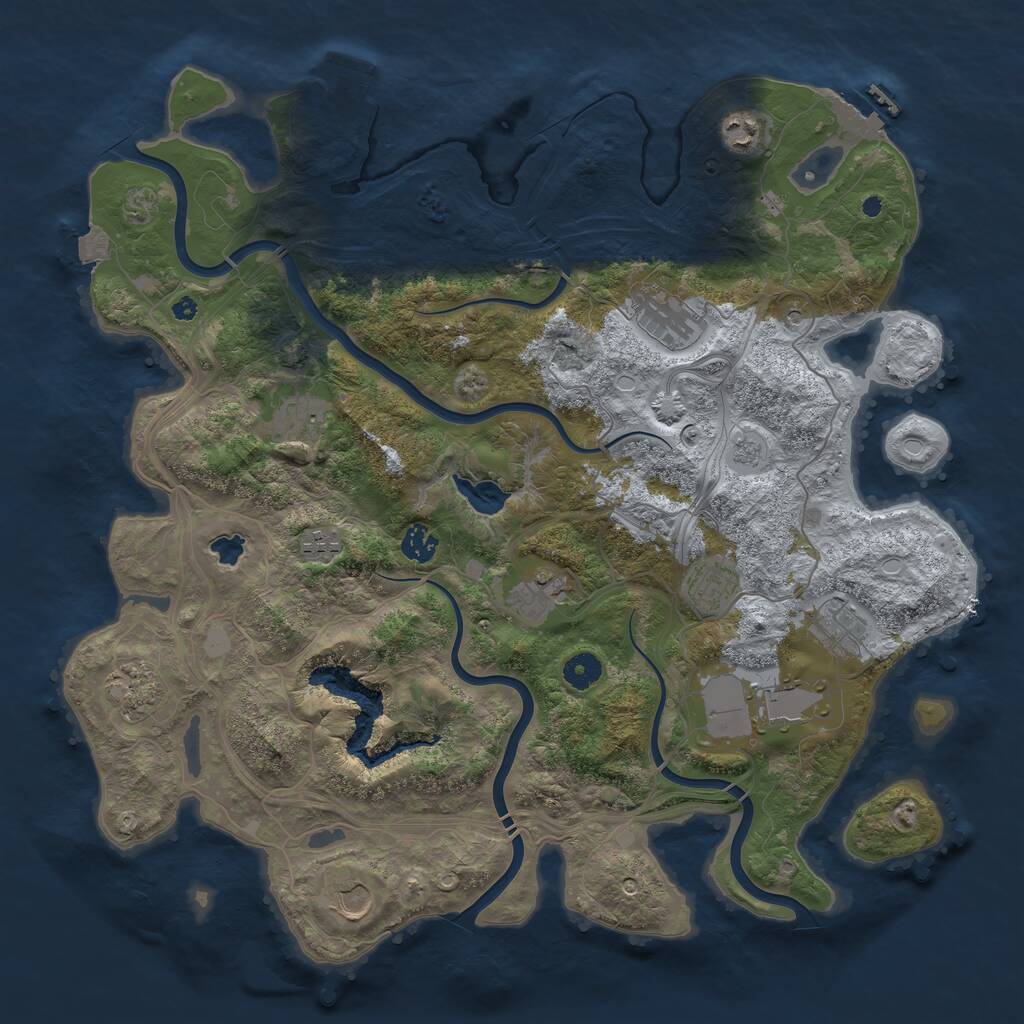 Rust Map: Procedural Map, Size: 4250, Seed: 62686472, 17 Monuments