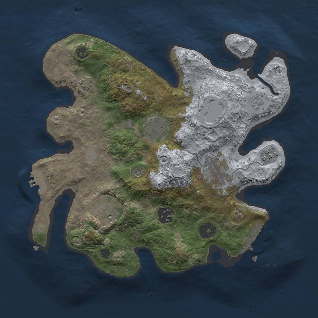 Rust Map: Procedural Map, Size: 2900, Seed: 595959, 13 Monuments
