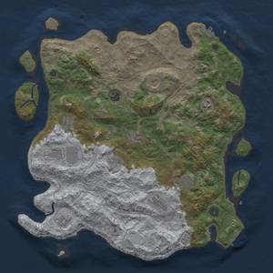 Thumbnail Rust Map: Procedural Map, Size: 4250, Seed: 570334254, 19 Monuments