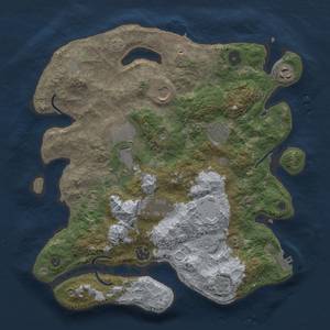 Thumbnail Rust Map: Procedural Map, Size: 3500, Seed: 866420120, 15 Monuments