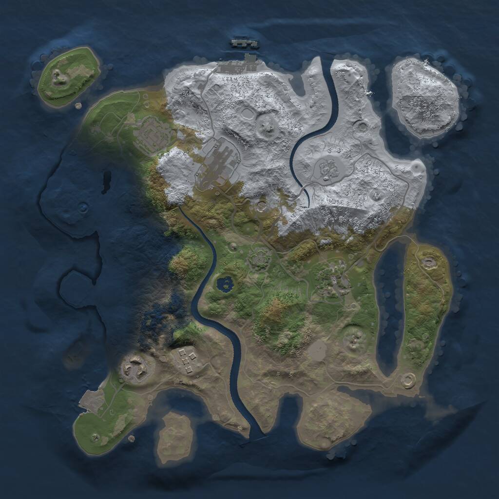 Rust Map: Procedural Map, Size: 3000, Seed: 452007572, 10 Monuments