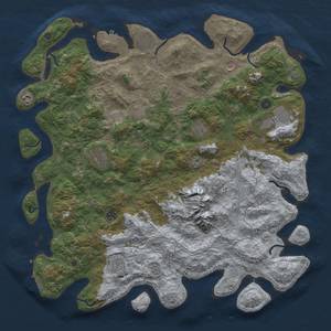 Thumbnail Rust Map: Procedural Map, Size: 5000, Seed: 1698006742, 19 Monuments