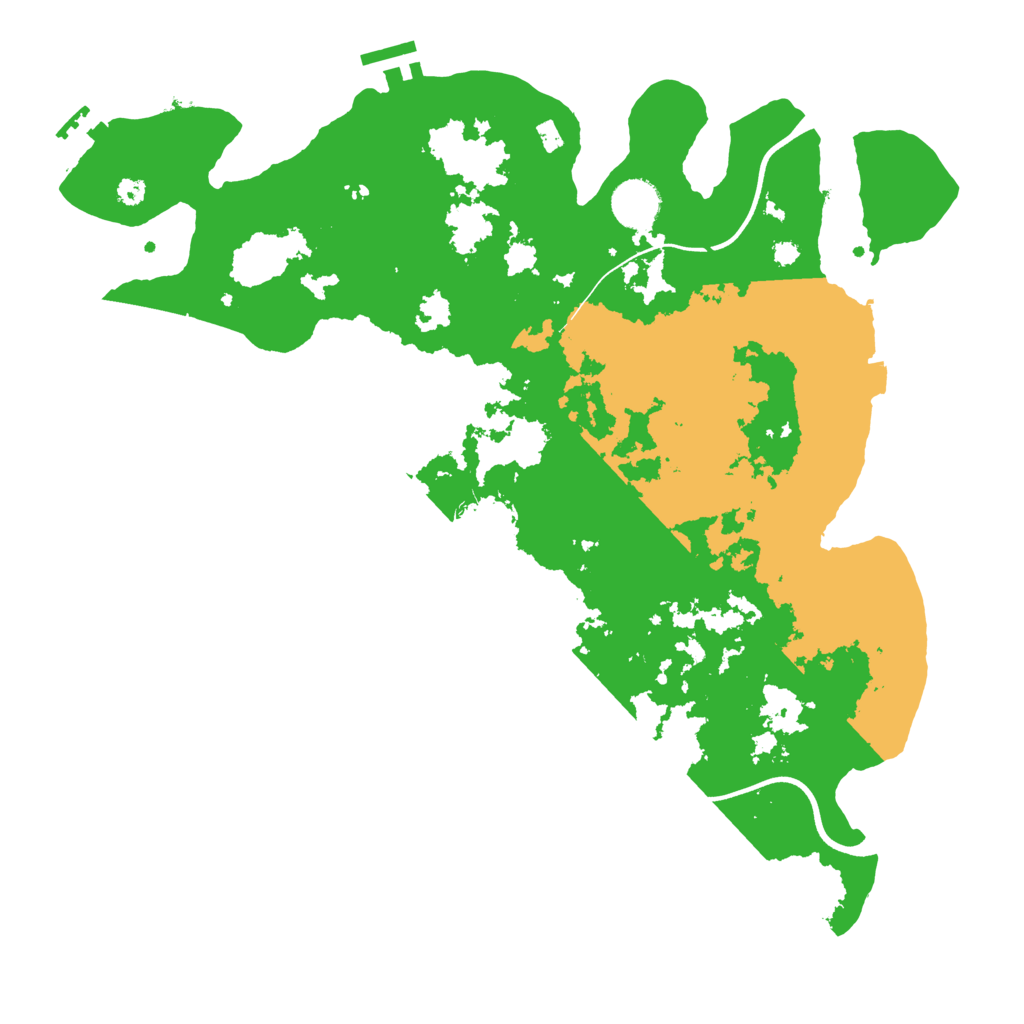 Biome Rust Map: Procedural Map, Size: 3700, Seed: 894302289