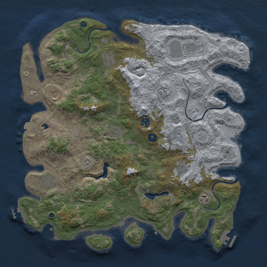 Rust Map: Procedural Map, Size: 4250, Seed: 1549472920, 16 Monuments