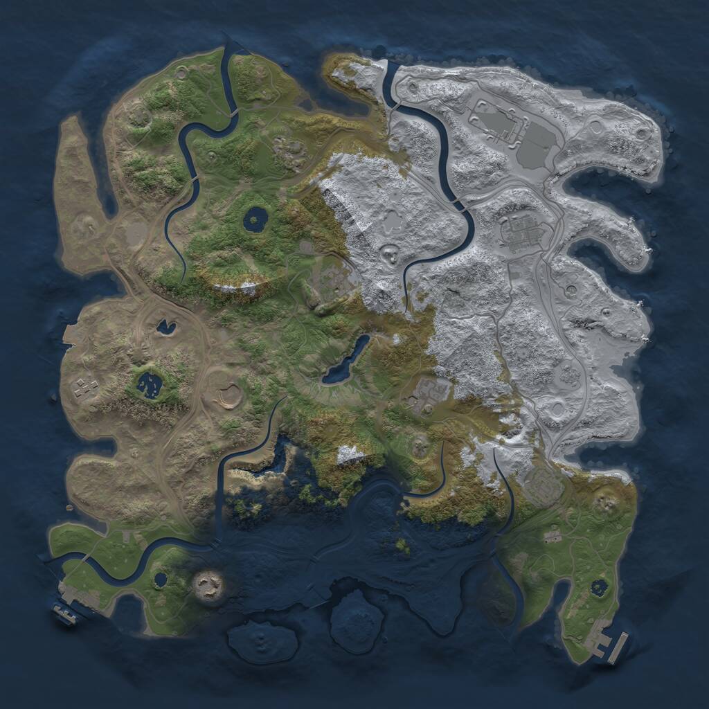 Rust Map: Procedural Map, Size: 4250, Seed: 1549472920, 16 Monuments