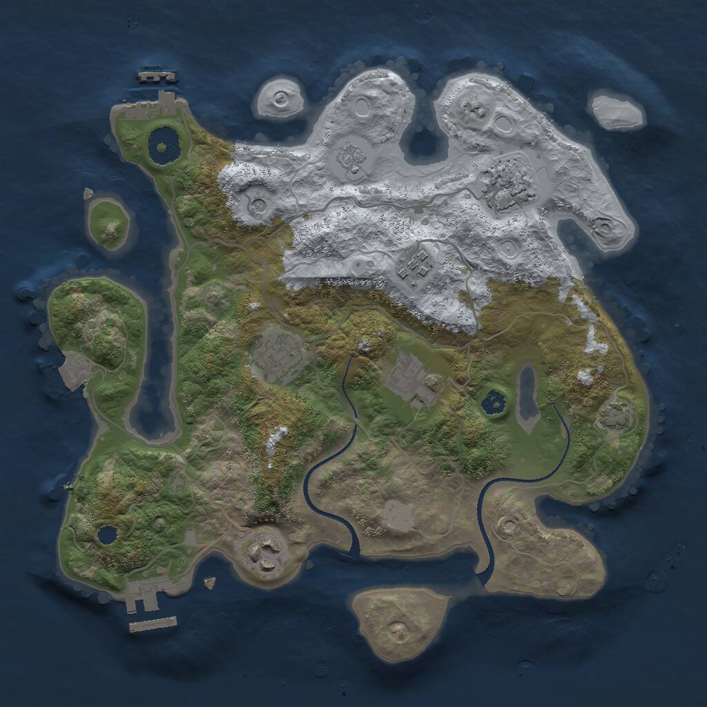 Rust Map: Procedural Map, Size: 3000, Seed: 661222179, 11 Monuments