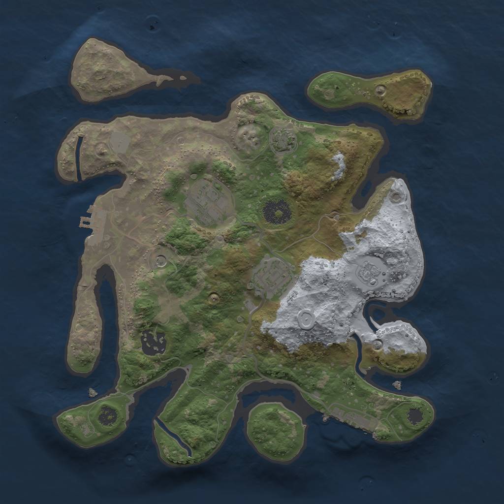 Rust Map: Procedural Map, Size: 2799, Seed: 13828, 11 Monuments