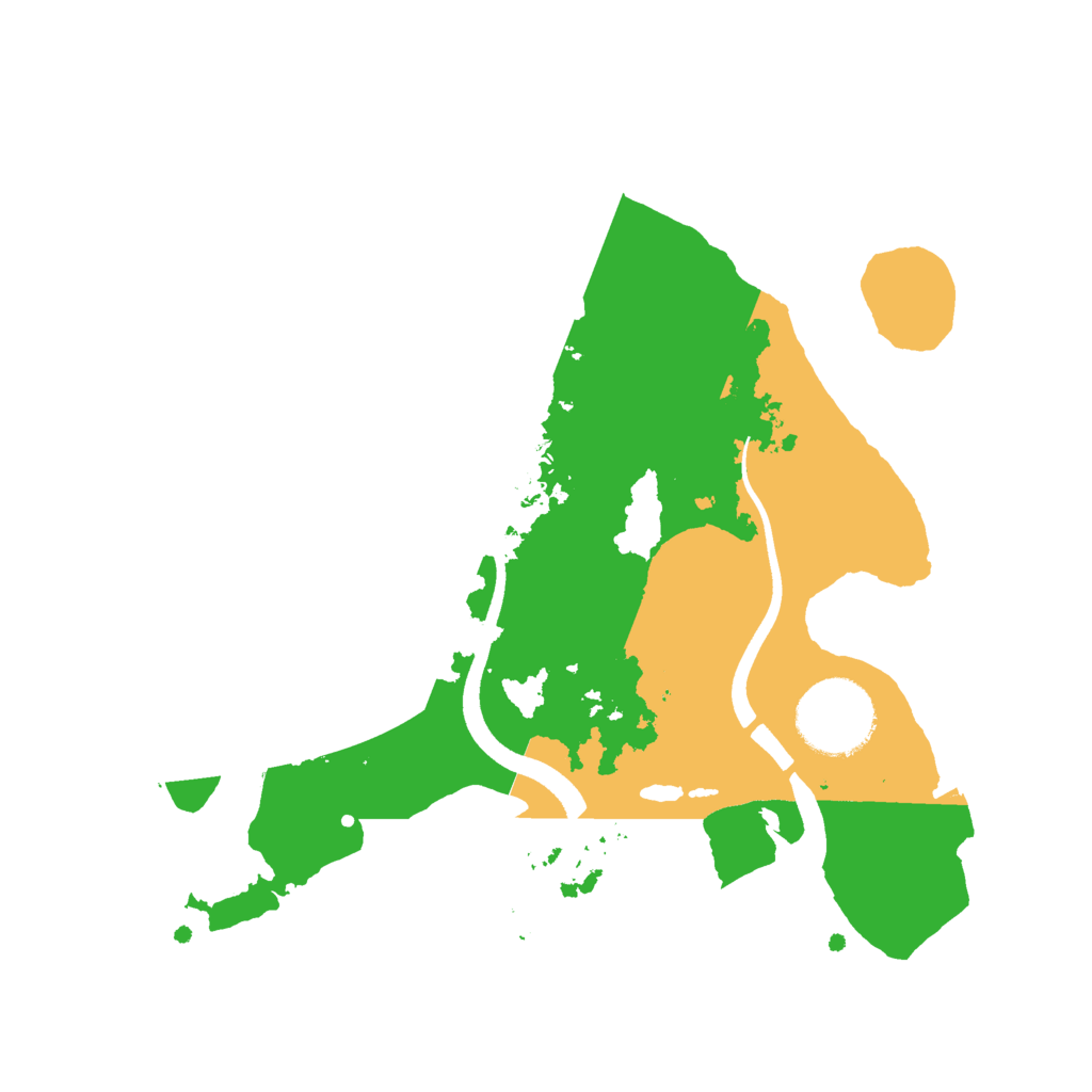 Biome Rust Map: Procedural Map, Size: 2500, Seed: 61853168