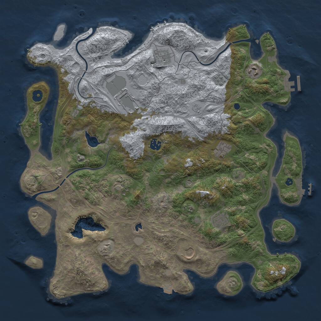 Rust Map: Procedural Map, Size: 4250, Seed: 81968420, 15 Monuments