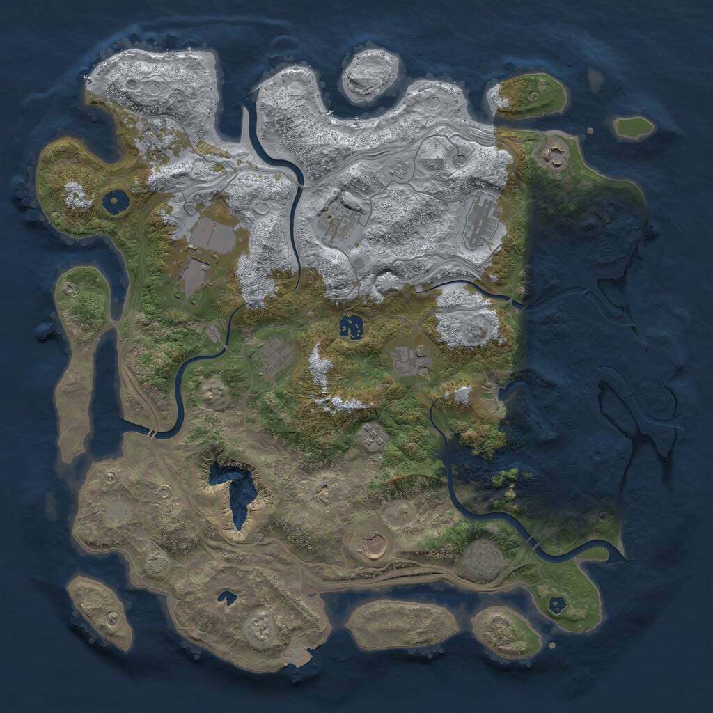Rust Map: Procedural Map, Size: 4269, Seed: 5323, 16 Monuments