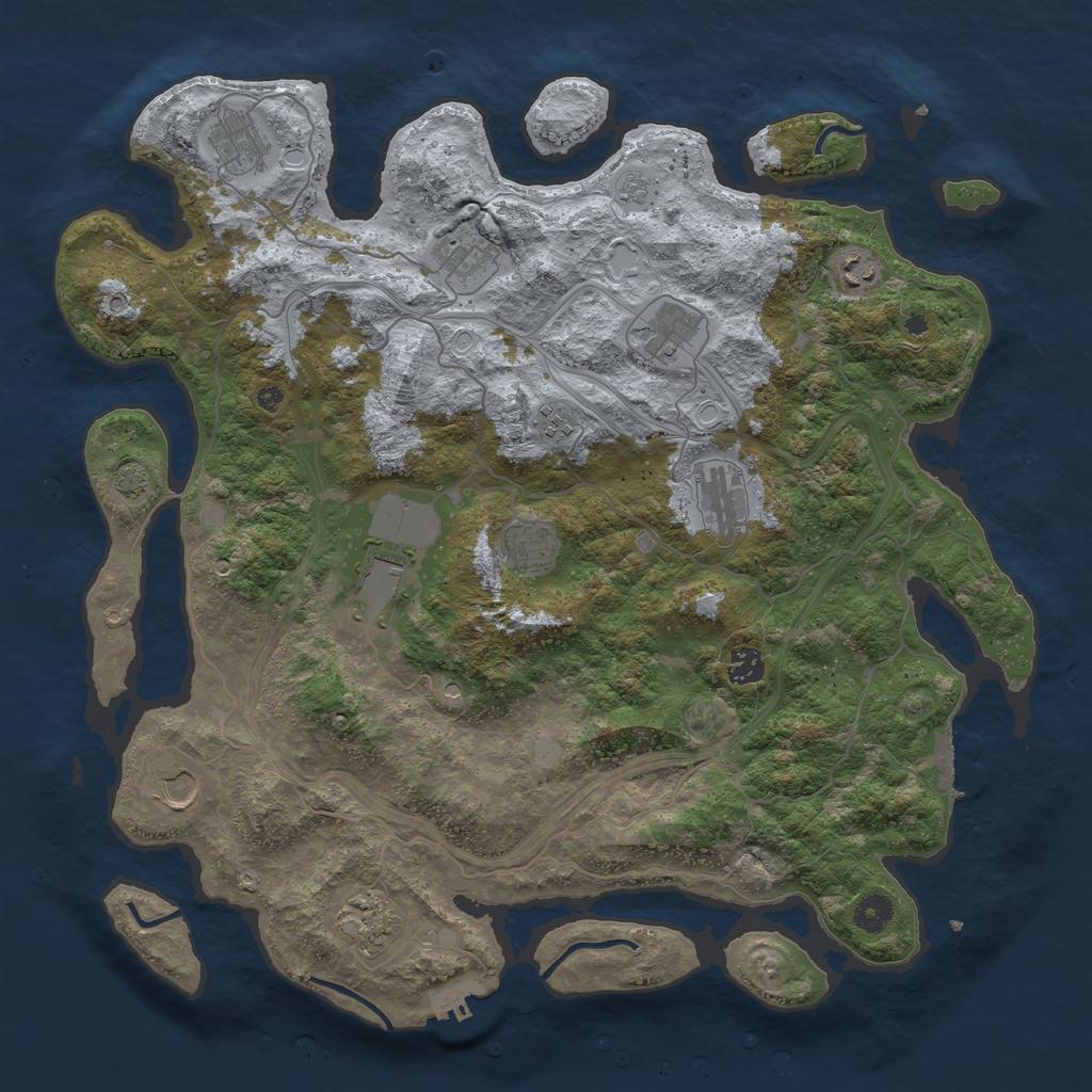 Rust Map: Procedural Map, Size: 4269, Seed: 5323, 19 Monuments
