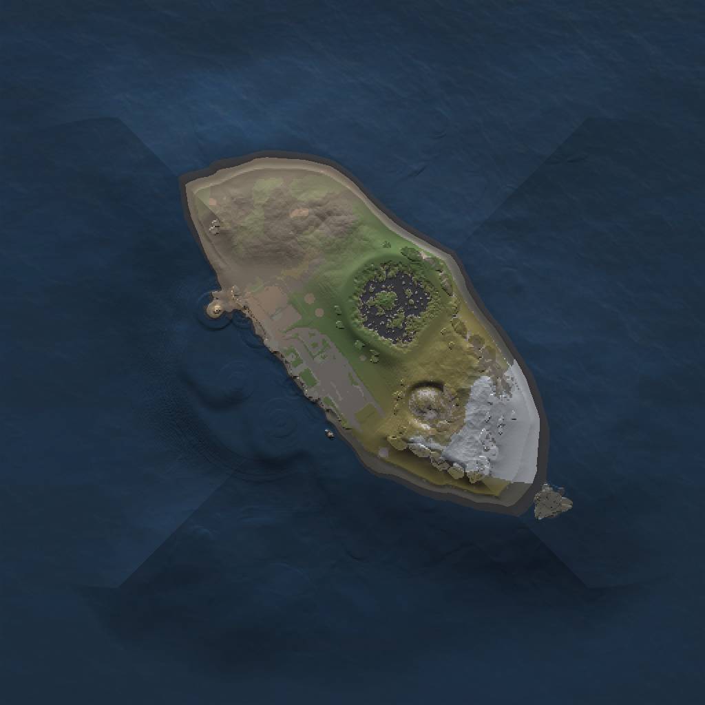 Rust Map: Procedural Map, Size: 1000, Seed: 4027, 4 Monuments