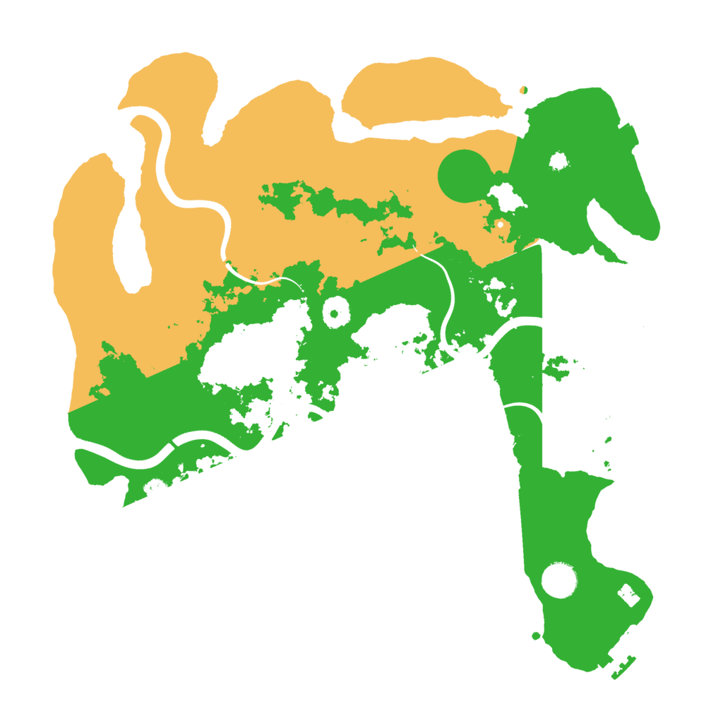 Biome Rust Map: Procedural Map, Size: 3600, Seed: 96573191