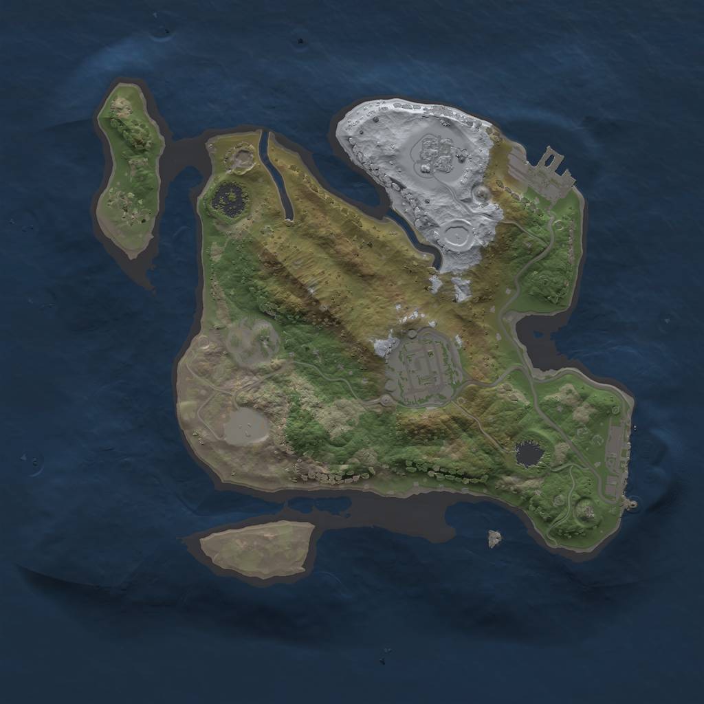 Rust Map: Procedural Map, Size: 2200, Seed: 1565948036, 7 Monuments