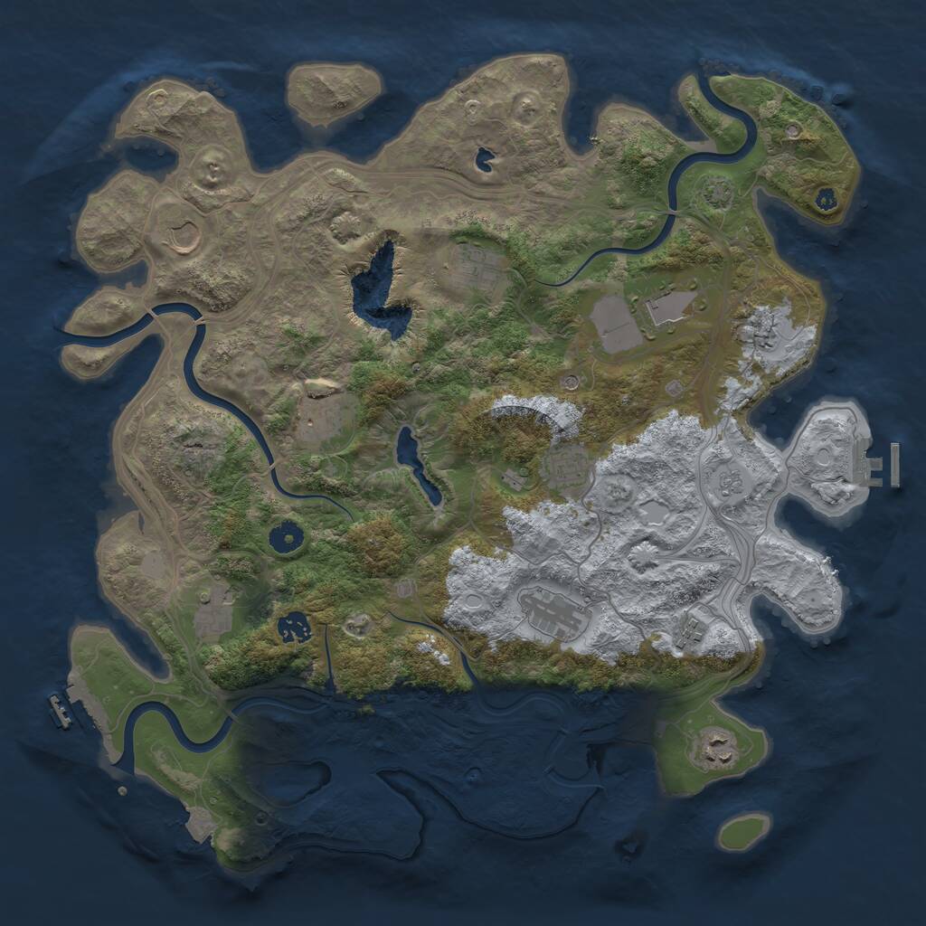 Rust Map: Procedural Map, Size: 4250, Seed: 23062023, 17 Monuments