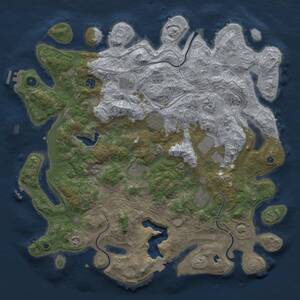 Thumbnail Rust Map: Procedural Map, Size: 4500, Seed: 32204718, 15 Monuments