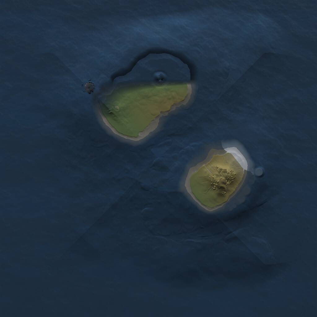 Rust Map: Procedural Map, Size: 1200, Seed: 40, 1 Monuments