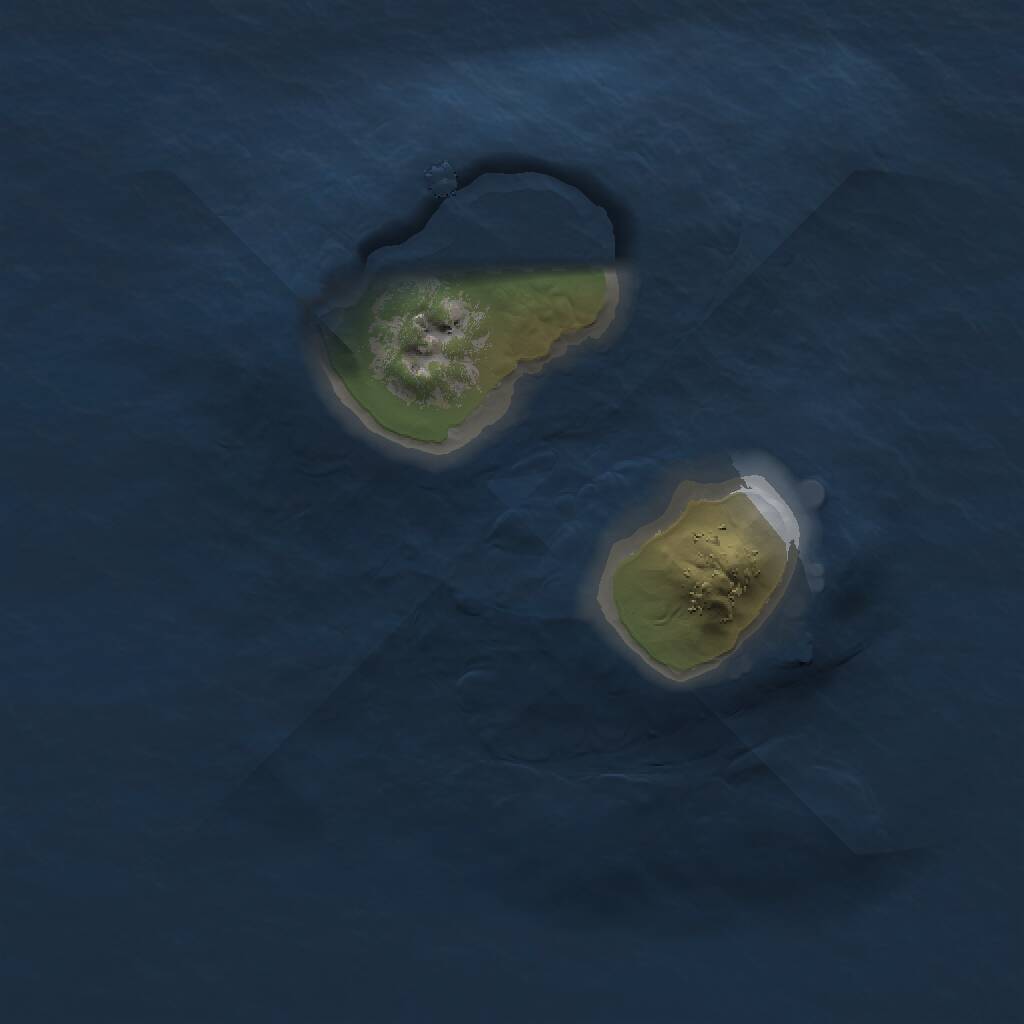 Rust Map: Procedural Map, Size: 1200, Seed: 40, 1 Monuments