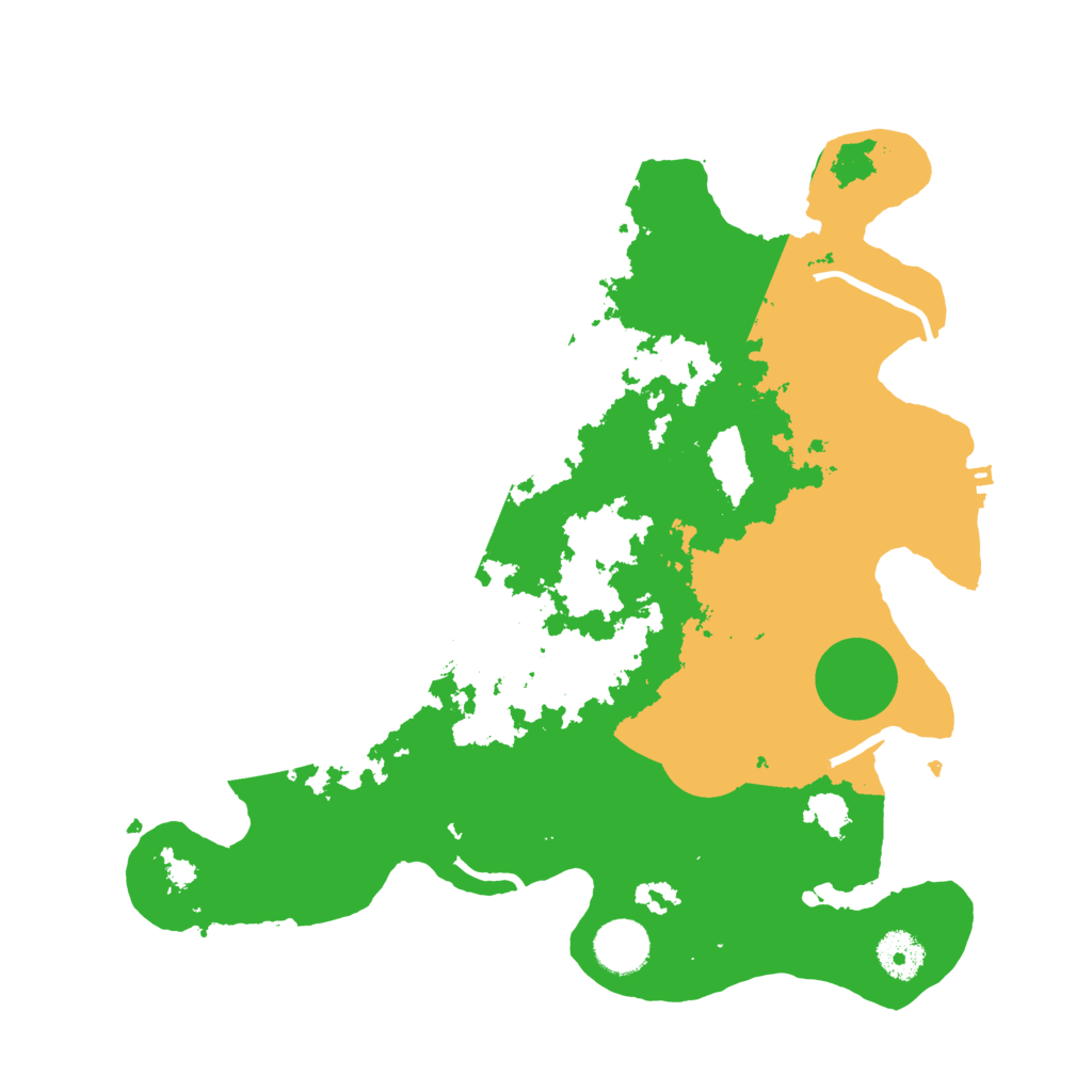 Biome Rust Map: Procedural Map, Size: 3500, Seed: 57561