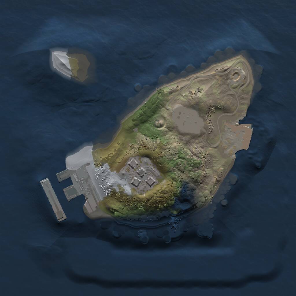 Rust Map: Procedural Map, Size: 1337, Seed: 486, 3 Monuments